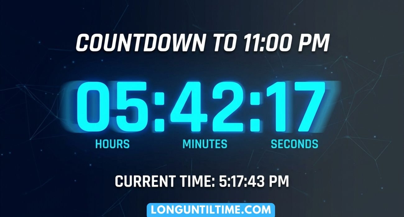 How Long Until 11pm? Calculate the Time, Use a Live Countdown