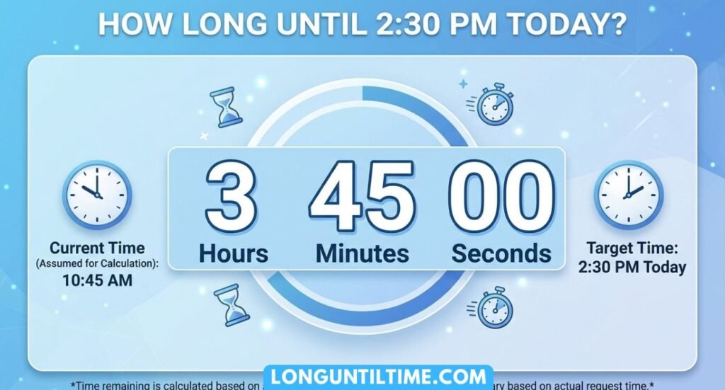 How Long Until 2:30 PM Today